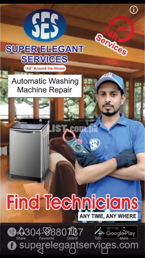 Automatic washing repairing