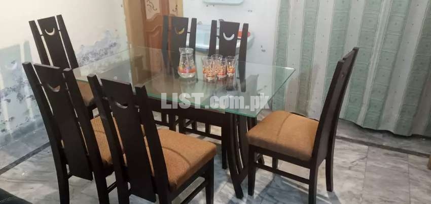 Pure Shesam Solit Wood Dining With 6 Chairs