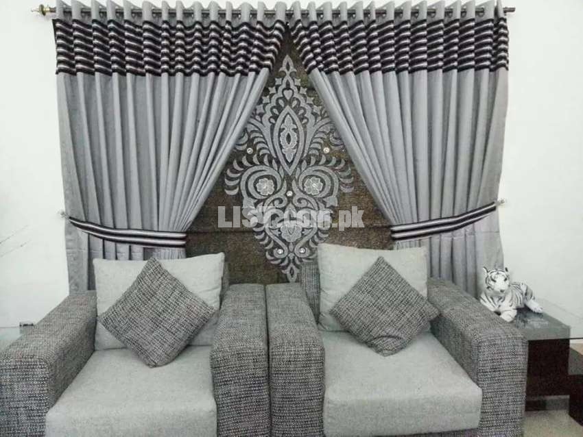Double curtain with borders Mota style available