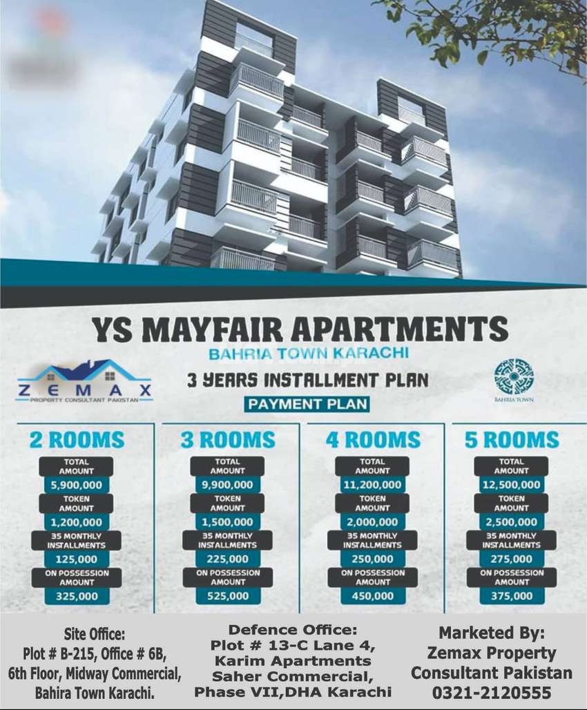 Easy Installment Apartment for Sale in Bahria Town Karachi