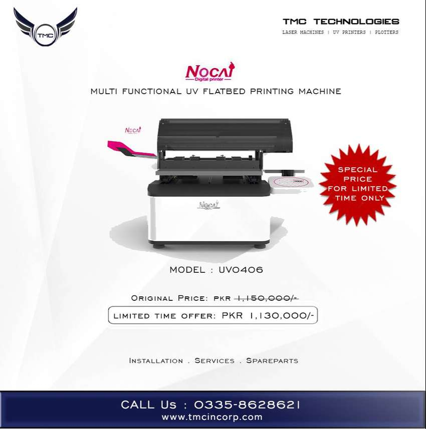 Multi Functional UV Flatbed Printing Machine.. Lahore