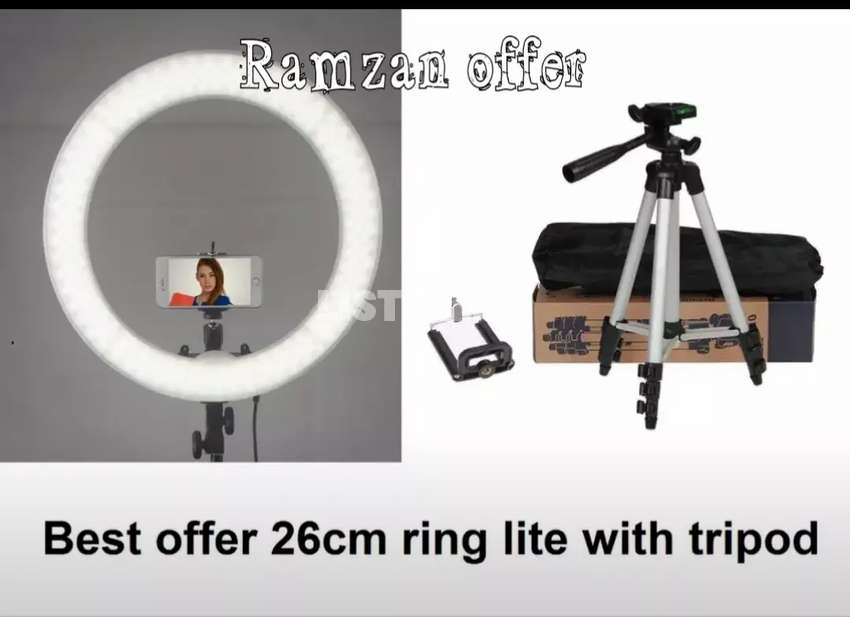 Ramzan offer 26CM  LED Ring Selfie Light With 3110Tripod Stand