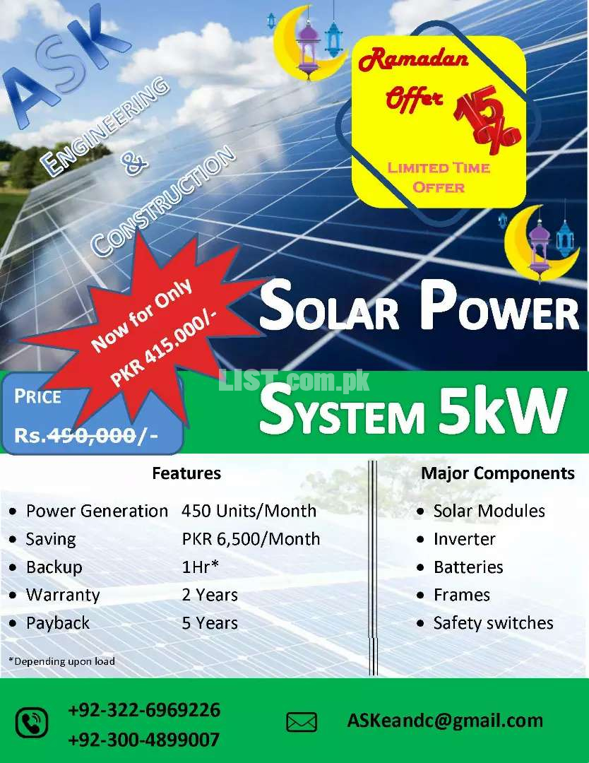 Solar Power System 5kW