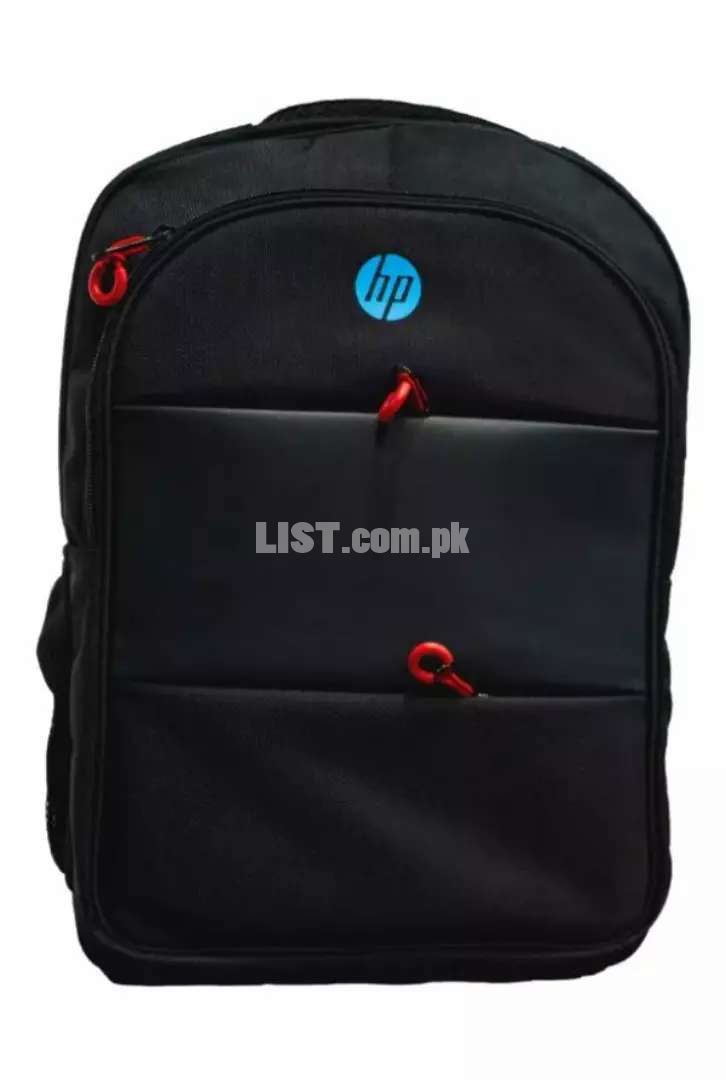Red Zipper Hp Laptop Backpack with Warranty