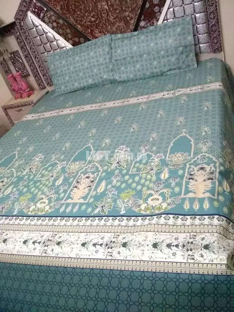 Cotton bedsheet doble bed stich bed sheet