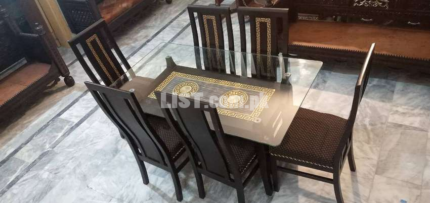 Pure Shesam Solit Wood Dining With 6 Chairs