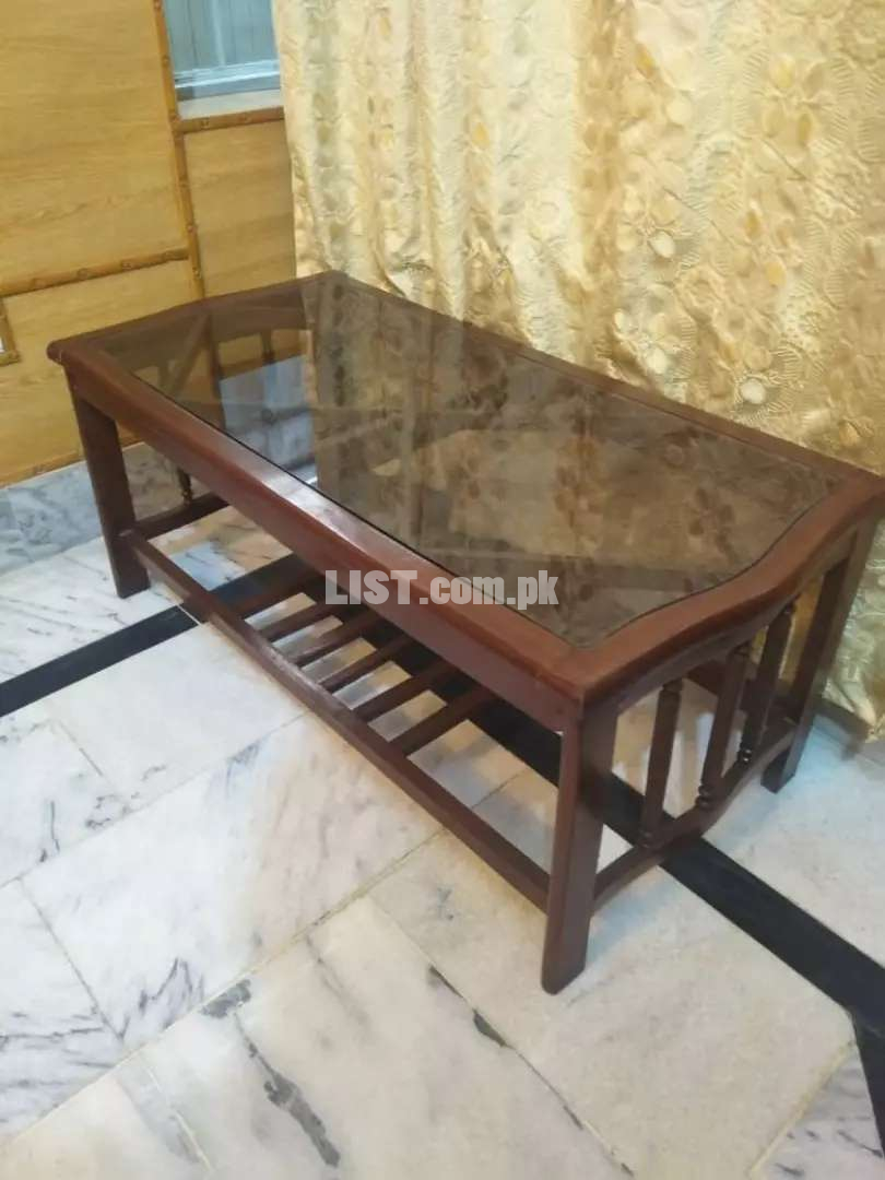 3 wooden table set with miror