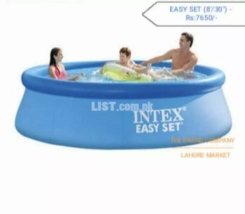 Intex 28101 (size:8ft/30inc) round easyset swimming pool for summer.