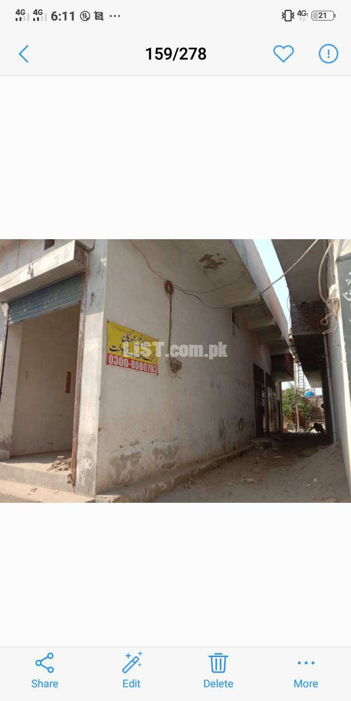 3 shop's urgent sale new build mian chok green town Lahore