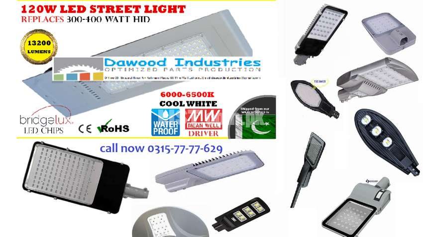 Street Lighting solution with poles  and all Wattage Led Lights