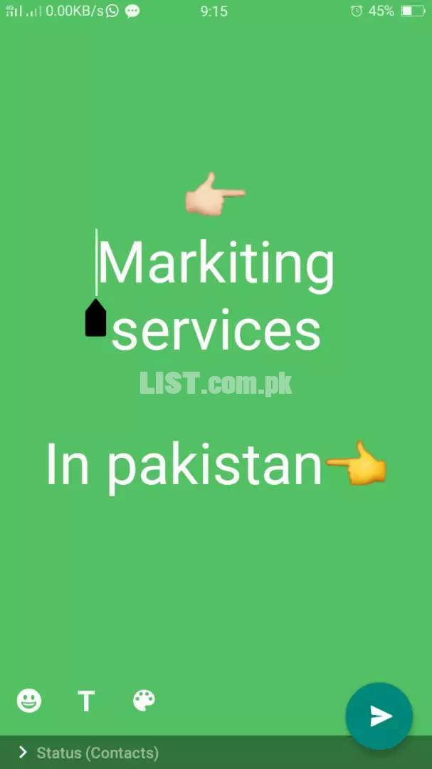 We provide markiting services