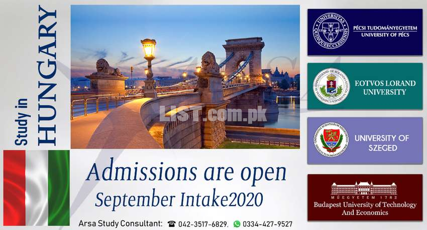 Study in Hungary Admission Open For Sep 2020