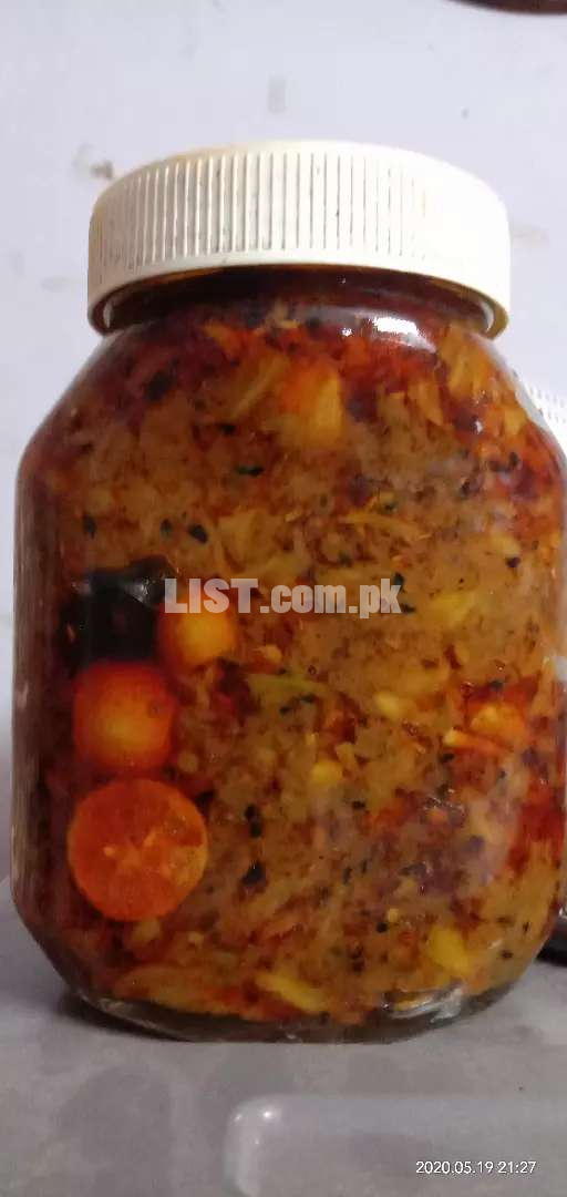 Home made spicy achaar