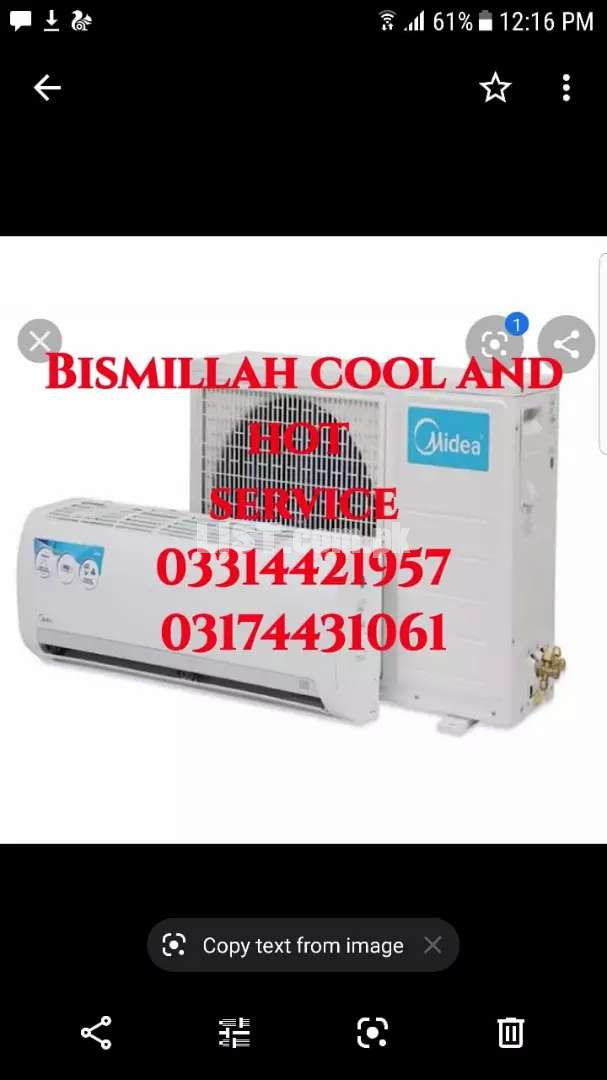 AC fitting and repairing and service