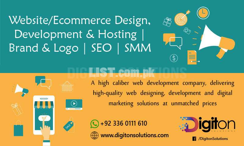 Website/Ecommerce Design Development Hosting Brand & Logo SEO & SMM