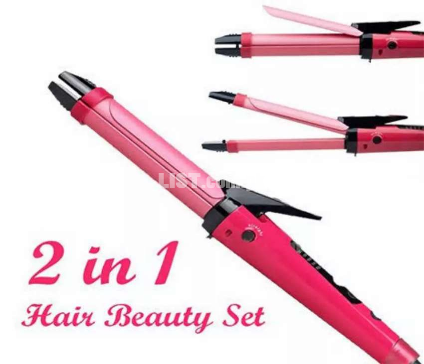 2 in 1 hair straightener and curler