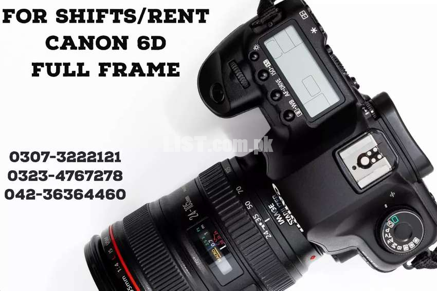 DSLR cameras on Rent. 6d 24-105, 70-200, Crane,Drone, 700d 60d on rent