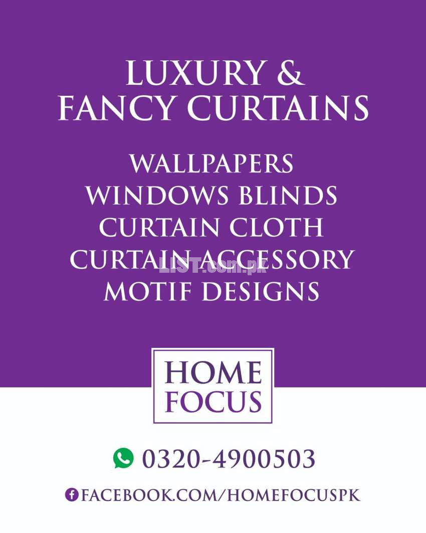 Luxury and Fancy Curtains, Wallpapers, Windows Blinds