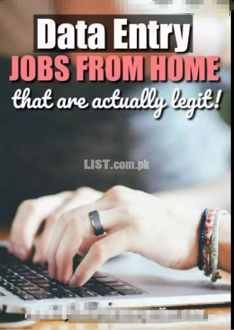 Some staff required for typing job at home based
