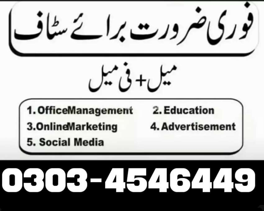 Only Lahore Candidates can apply Males/Females