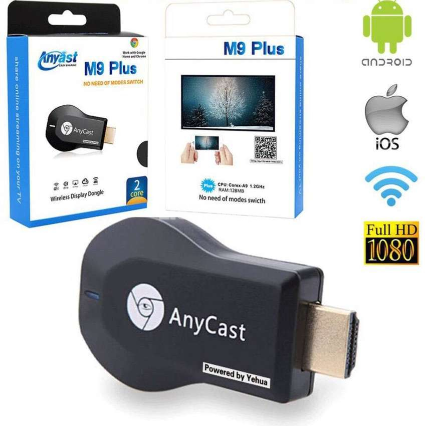 in new condition ANY CAST HDMI WiFi DONGLE M9 PLUS 1080P available