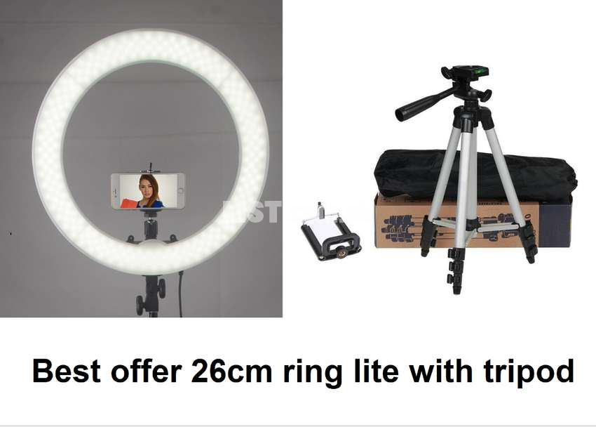 20cm,26cm ring light with tripod 3110 offer price just for eid 3 modes