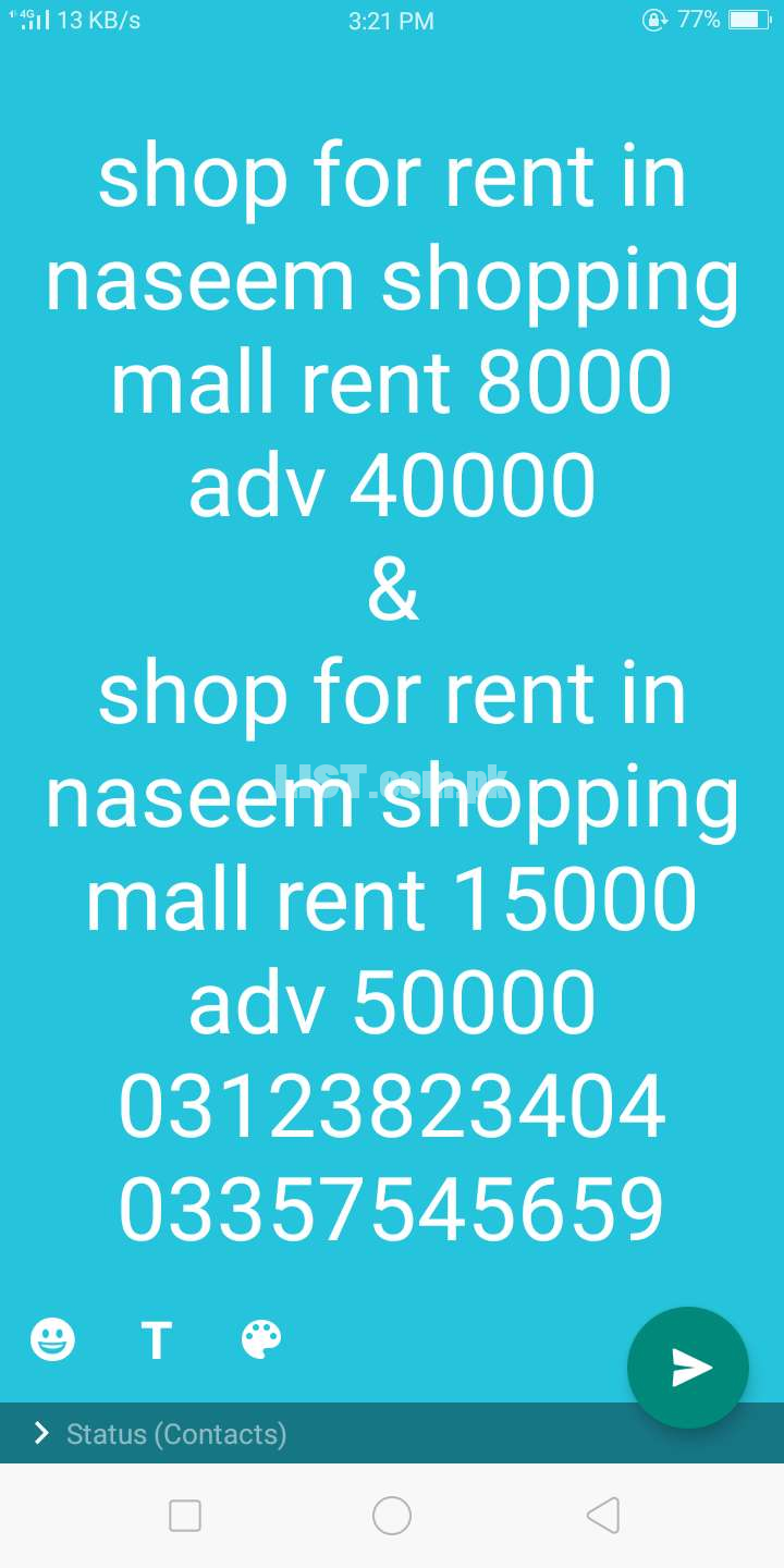 Flat For Rent Ever Green near Ali Palace