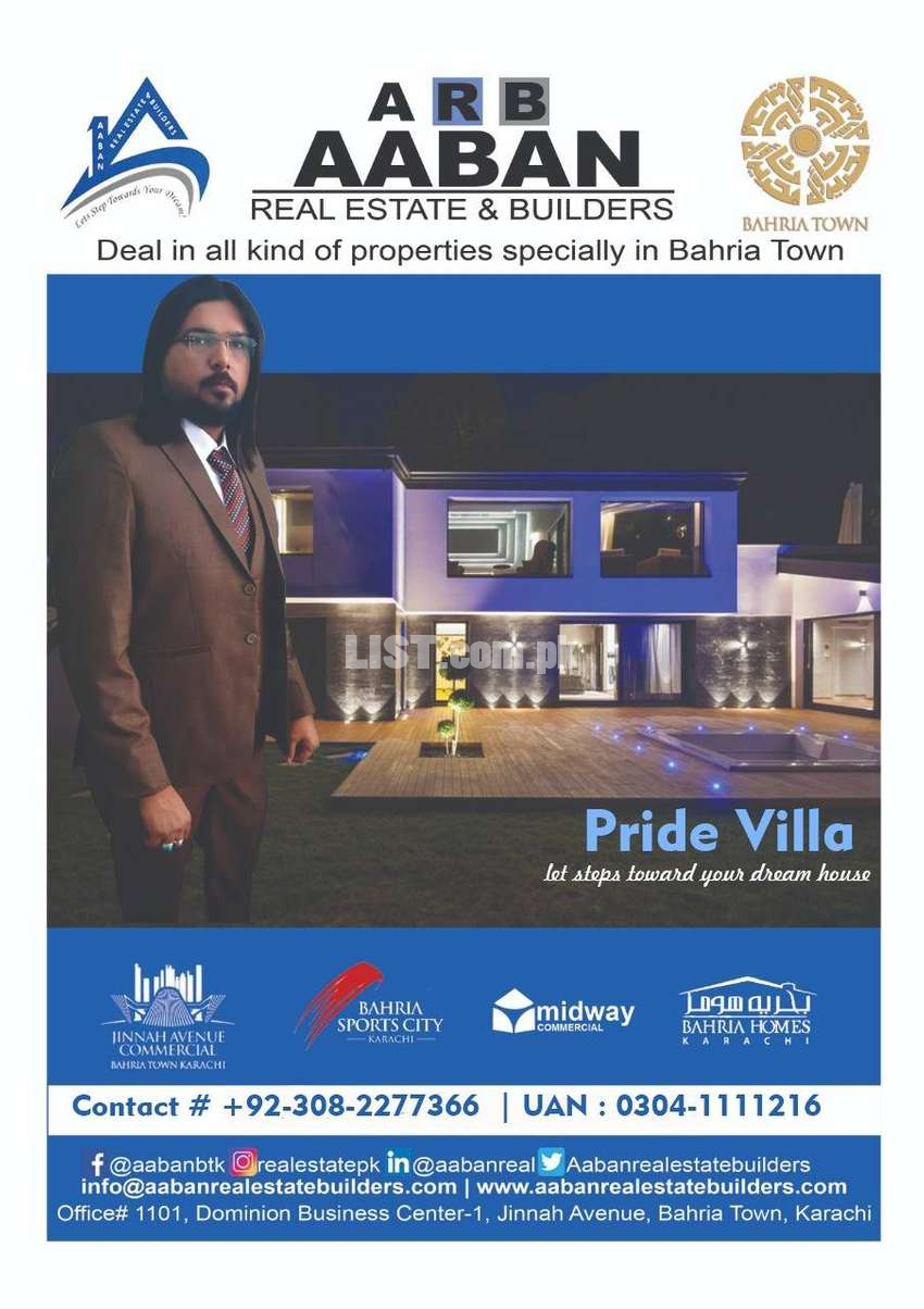 Pride Villa we build your Home 1 & 2 Years Inst Plan in P 16