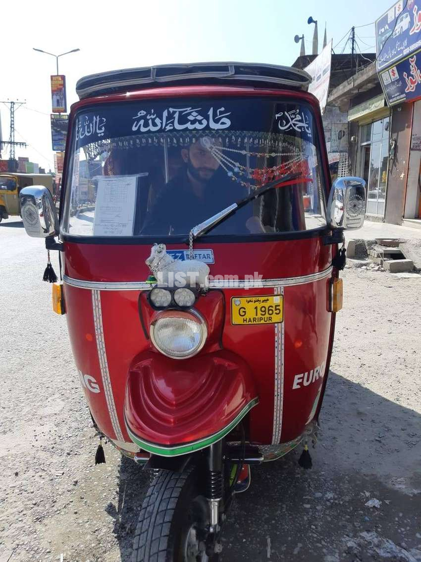 Buy Rickshaw In Haripur | 2018 model Tezraftaar Rickshaw | Red Color.