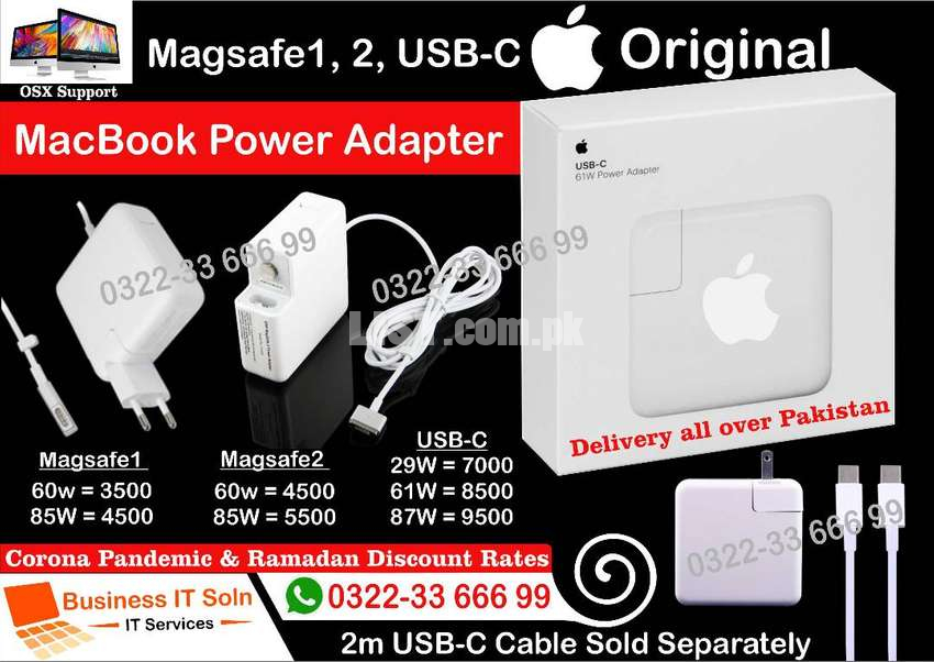 Macbook USB C Adapter Laptop Charger HP Dell Type C Magsafe Surface
