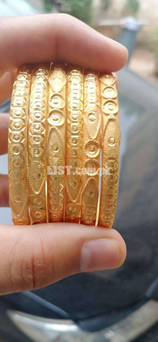12 tole Dubai made gold bangles