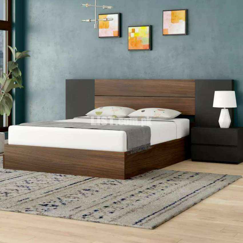 12  low profile Bed Set designs with shisham and ash wood grains
