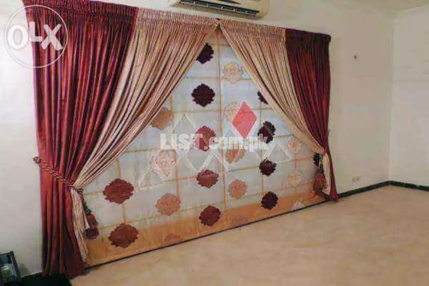 Curtains, pocket style with Roman blinds 2 said belts in bahria town