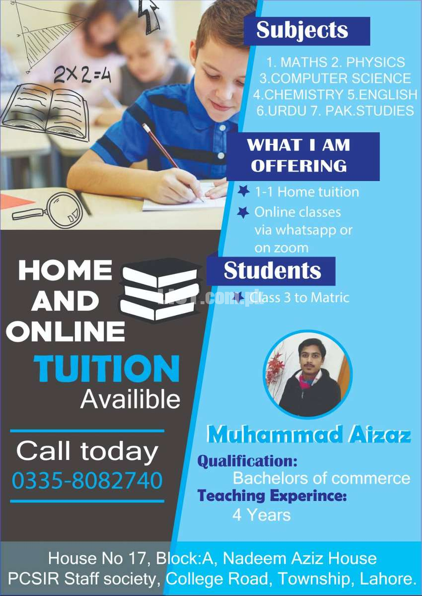 Online and Home tuition
