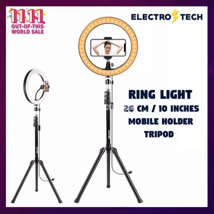 Ring Light 26cm/10 inch with 7.5ft Tripod Stand & Phone Holder