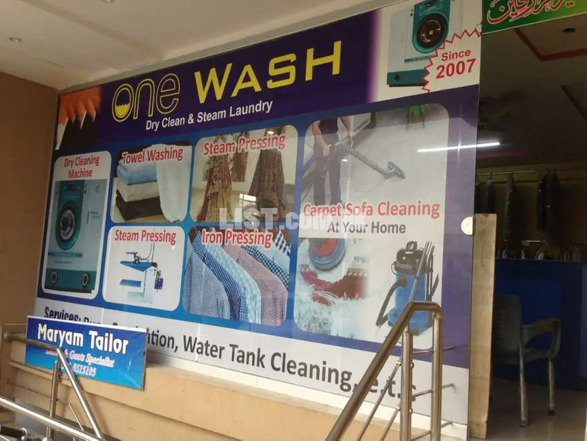 One wash laundry and dry cleaning