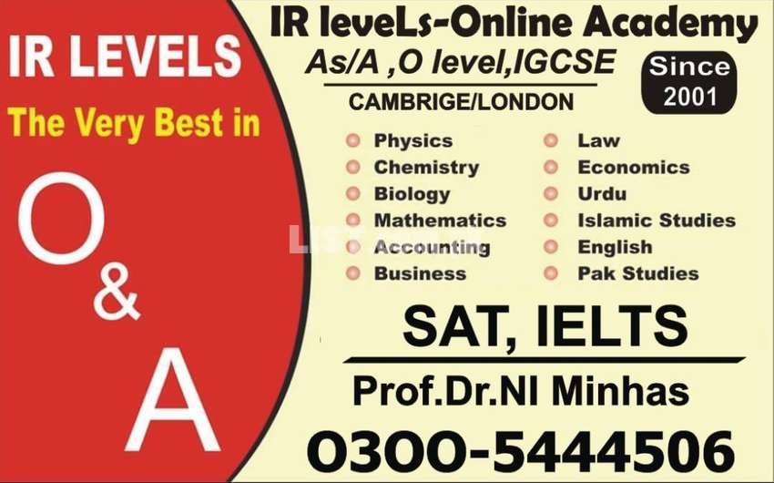 Home & online tuition As/A, IGCSE,O-Level GCE