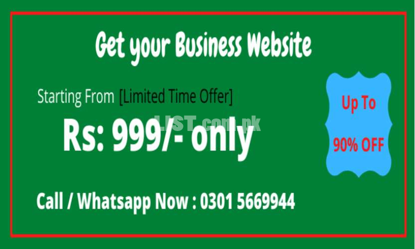 Get Business Website in Rs:999/- Only