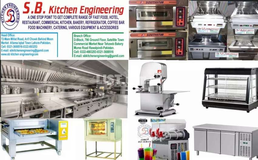 Local & imported China equipment pizza oven dough mixer fryer etc
