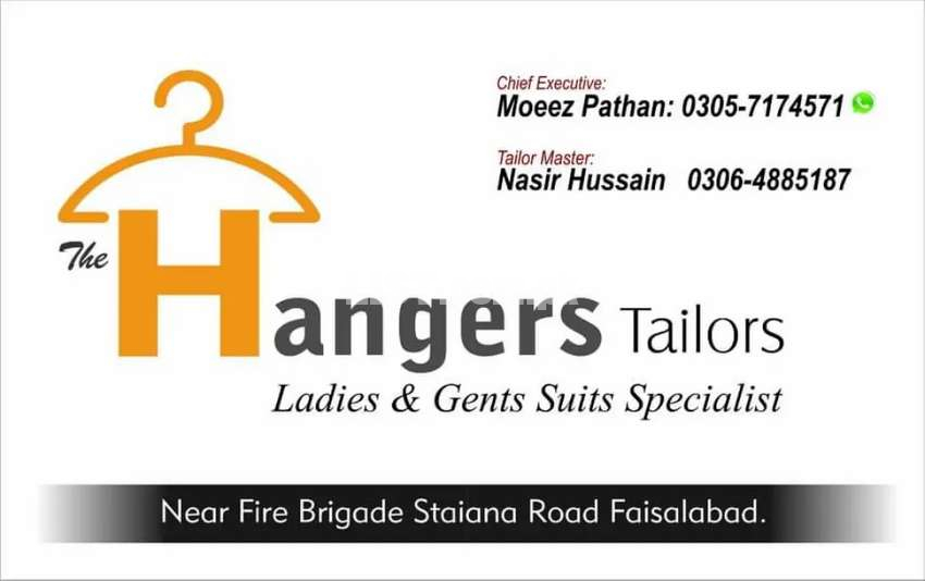 The hangers tailor  shop near staina road McDonald's faisalabad