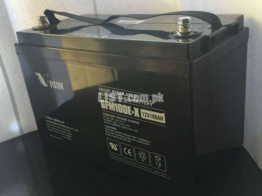 12v 100Ah Imported dry battery Sealed Lead-Acid batteries Vision