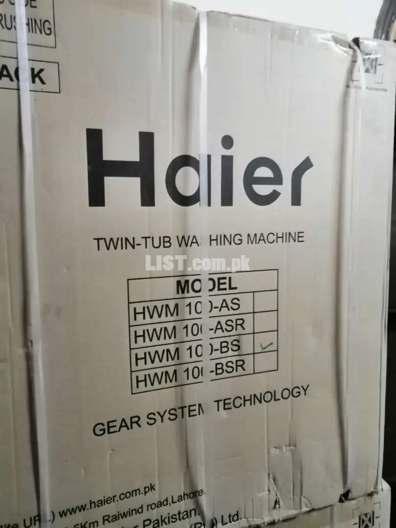 Haier twin tub washing machine new box pack free Dilvery