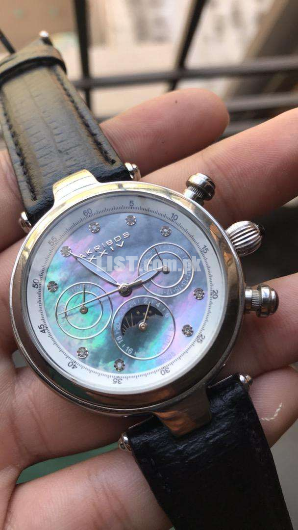 Original automatic watch with original stone on dial