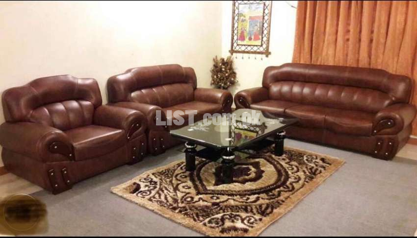 Light Brown Branded Sofa 6 seater and all home furniture bed dining