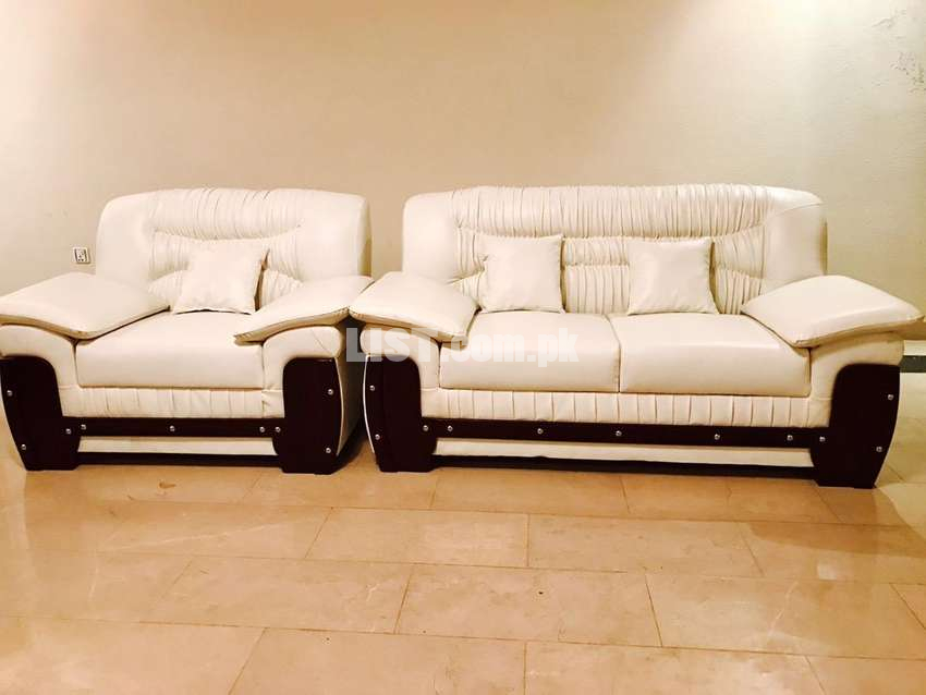 Brand New , 6 Seater white leather sofa selling All Home Furniture