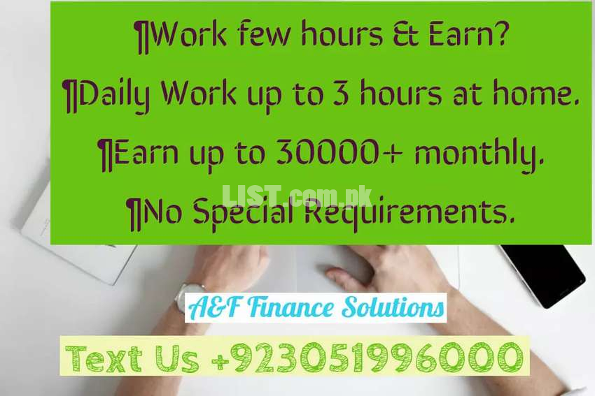¶Work Few Hours Online & Earn By Typing Jobs ¶ A & F Finance Solutions