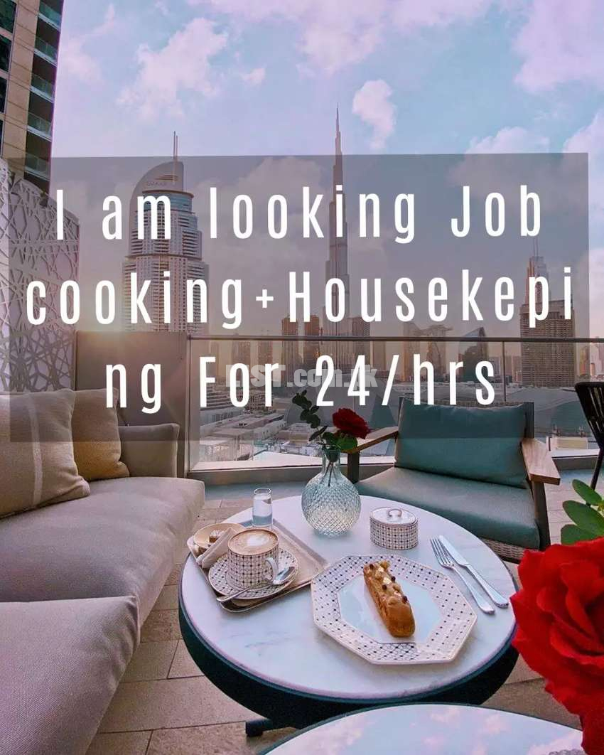 am looking job cooking and housekeeping am yunger Boy for 24/s