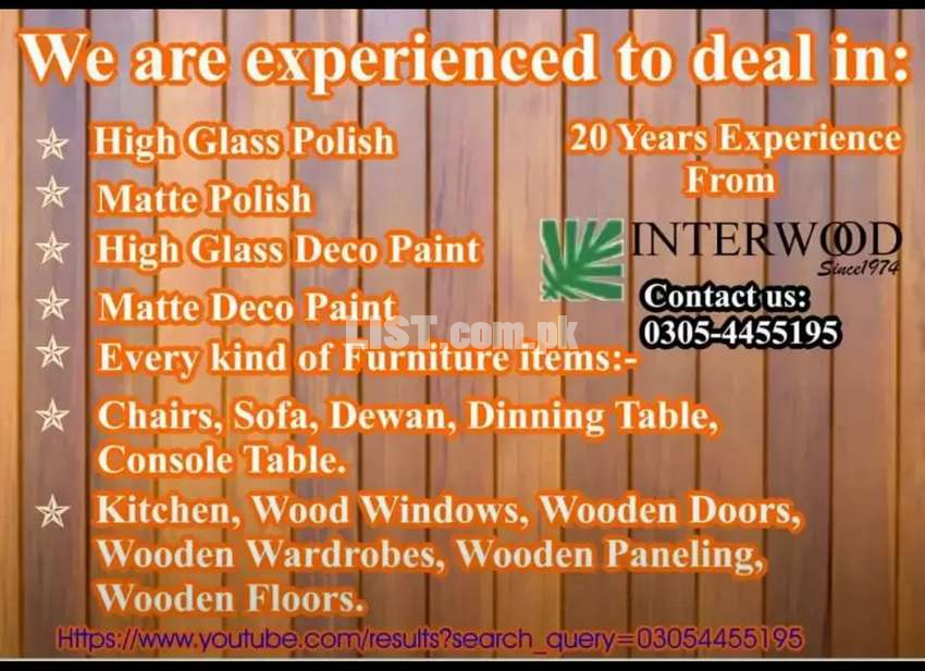 We are experienced to deal in: