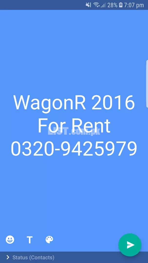 Suzuki wagonR for rent with driver