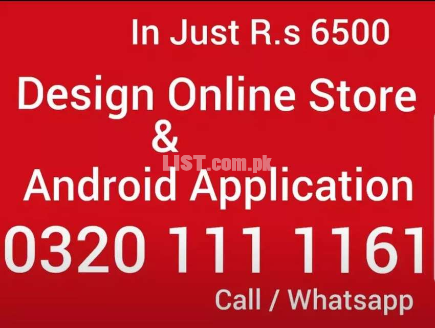 Ecommerce website online store customized Android Application R.s 6500